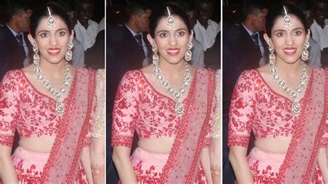 Shloka Ambani in a Floral Designer Bridal Lehenga at Isha Ambani's Wedding | VOGUE India