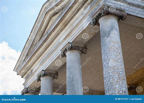 Ionic Columns on Classical Architecture Stock Image - Image of ionic, angle: 88191231