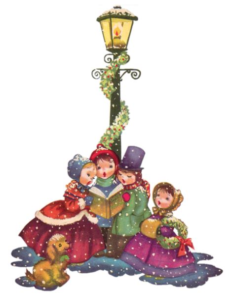 Vintage Christmas Carolers png clip art big 800x1020 | Holiday ...