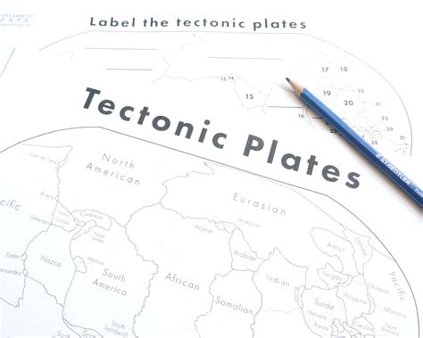 Tectonic plates map worksheet – Where Exactly Maps