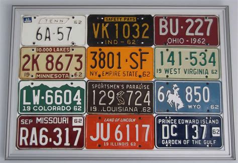 1962 License Plate Collection | Great American Plates