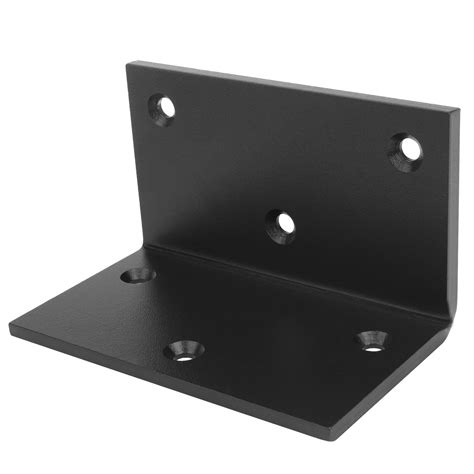 Buy 2 Pack 5" Black Corner Brackets Support, L Angle Steel Braces ...