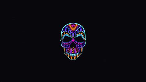 Skull Dark Minimal Resolution , , Background, and, Minimalist Graphic ...