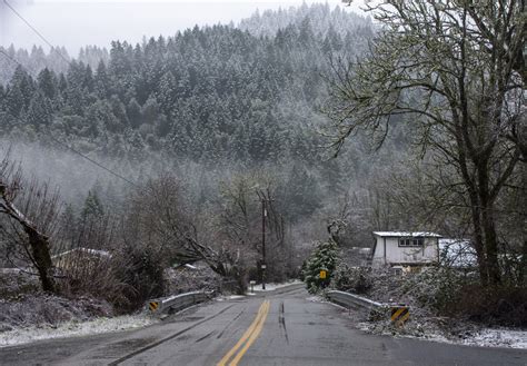 Winter Road In Oregon Free Stock Photo - Public Domain Pictures