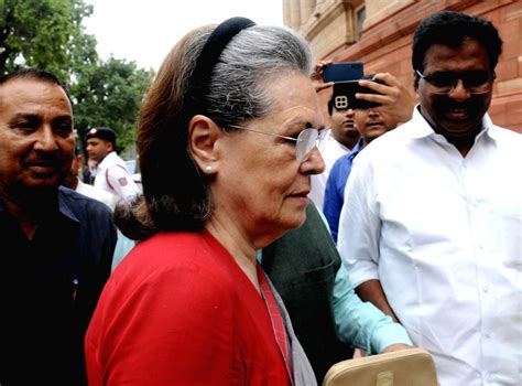 Congress MP Sonia Gandhi arrives at Parliament