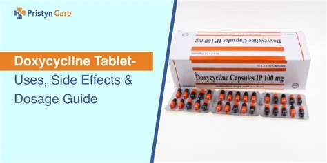 Doxycycline Tablet- Uses, Side Effects & Dosage Guide - Pristyn Care