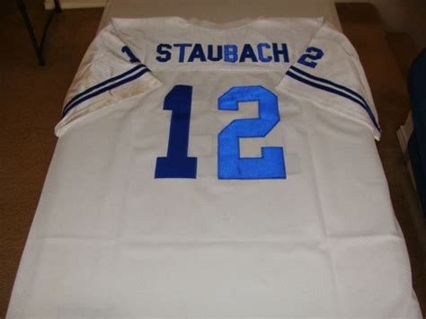 #12 ROGER STAUBACH Dallas Cowboys NFL QB White Throwback Jersey | Lone ...