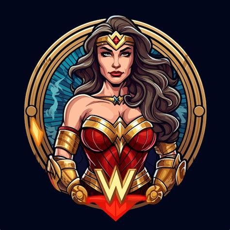 Premium Vector | Wonder woman in esports and gaming logo design brings dreams to life marvel and ...