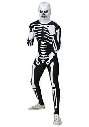 Fun Costumes - Authentic Karate Kid Skeleton Suit Adult Cobra Kai Skeleton Costume Large Black,White