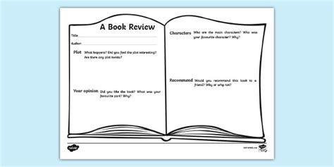 KS1 Book Review Template - English Resource (teacher made)