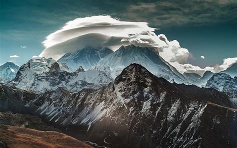 HD wallpaper: nature, mountains, snow, winter, Mount Everest, beauty in ...