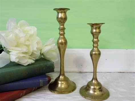 vintage brass candlestick holders | Vintage brass candlesticks, Candlesticks, Brass candlesticks