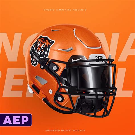 Animated Football Helmet Mockup – Sports Templates