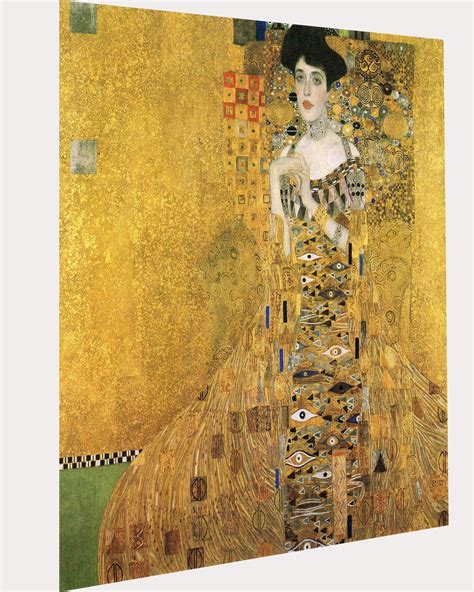 Gustav Klimt Woman in Gold Vintage Art Deco Print Painting Canvas ...