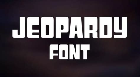 Jeopardy Font Free | Free Fonts Vault