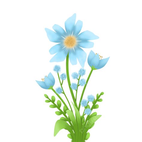 Blue Flowers In The Garden, Blue Flower, Cute Flowers, Beautiful PNG ...