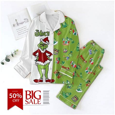 Grinch Christmas Pajamas Set Grinch Pajamas Holiday - Etsy