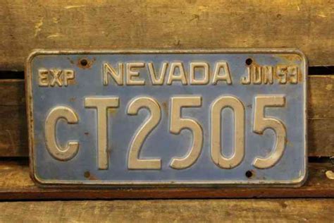 License Plate Vintage Nevada 1959 rare old collectible