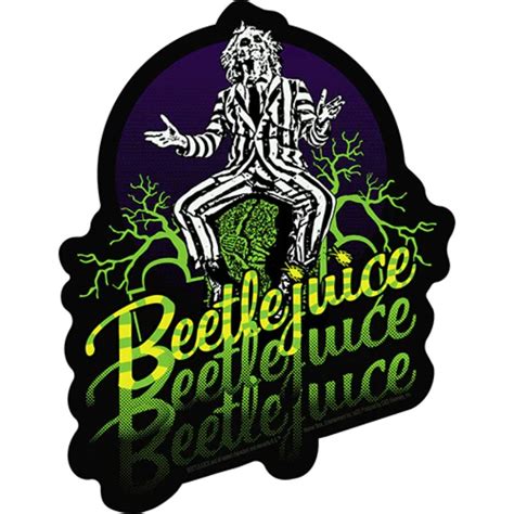 Beetlejuice Beetlejuice Beetlejuice 3 Times - Vinyl Sticker at Sticker Shoppe