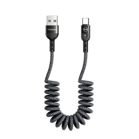 Mcdodo Spiral-USB-Kabel 2A Ladekabel Dehnbar 1,8m für Samsung Huawei ...