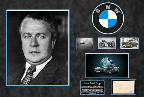 Sold Price: "BMW" Founder Franz Josef Popp custom framed Original Signature - July 4, 0118 2:00 ...