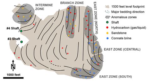 -Footprint of the 1500 level of the current Morton Salt mine in Weeks... | Download Scientific ...