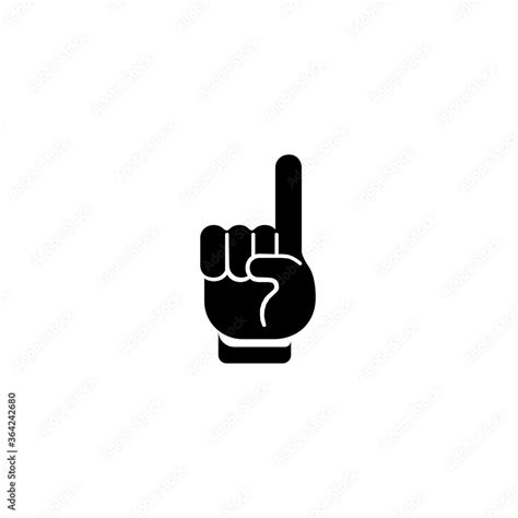 Finger up vector flat emoji. Finger direction hand emoji - Vector Stock ...