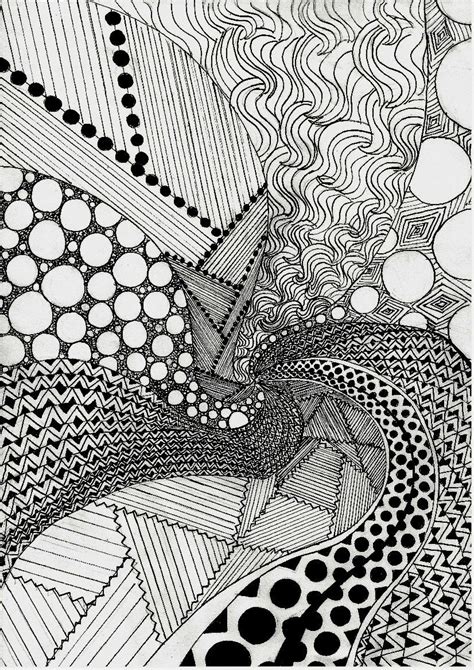 Abstract Line Art Drawing