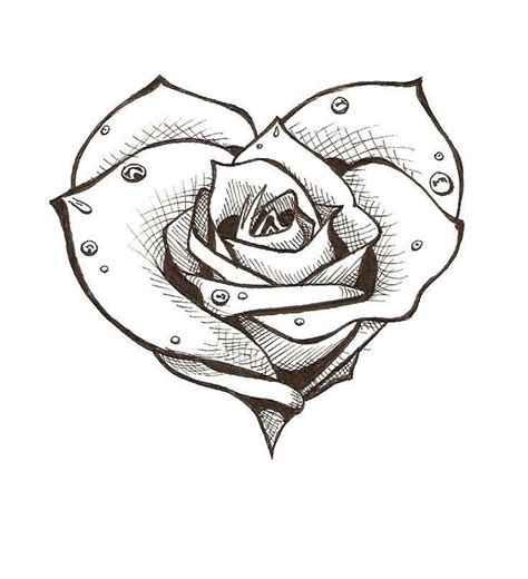 Pin on |ART.| | Roses drawing, Rose heart tattoo, Rose drawing tattoo