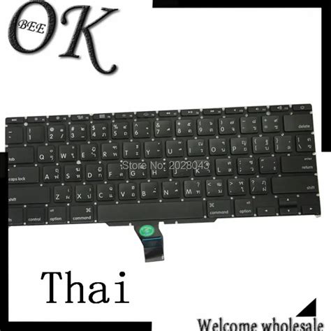 5 PCS Laptop Thai Layout Keyboard For Apple Macbook A1465 A1370 11 Inch ...