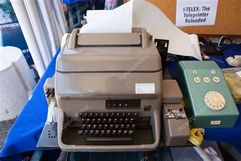 Keyboard of old telex — Stock Photo © bepsimage #117146072