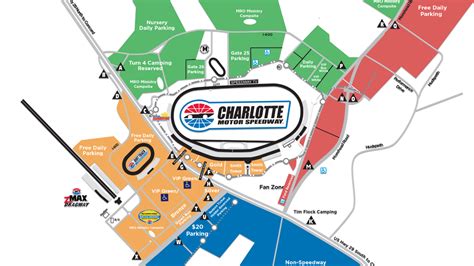 Charlotte Motor Speedway parking map for Coke 600 | Charlotte Observer