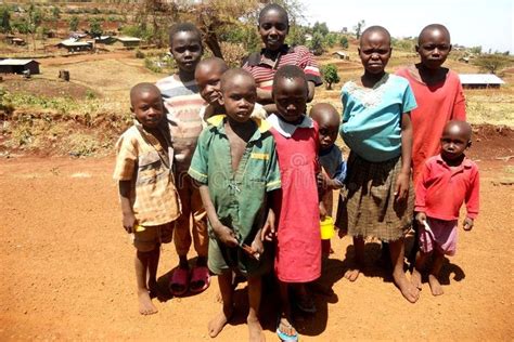 Child Poverty in Africa. A group of poor village children in a very remote rural , #spon, # ...