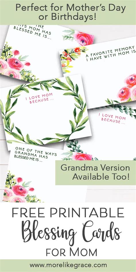 Mother s day blessing cards free printable – Artofit