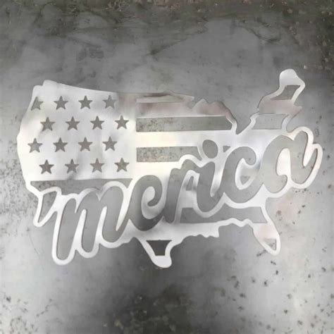 American Flag "Merica" Metal Wall Art – Free Range Markets