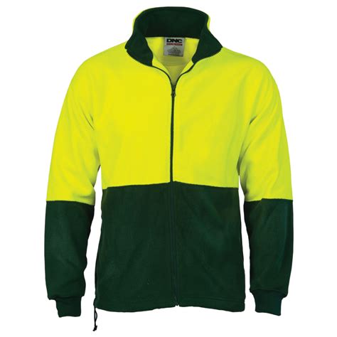 DNC Hi Vis Polar Fleece Jacket D3827 - Newcastle Workwear Specialists