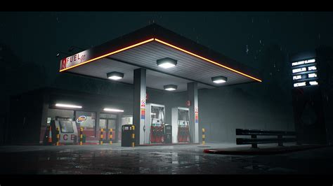 Atmospheric Gas Station by Switchboard in Environments - UE4 Marketplace