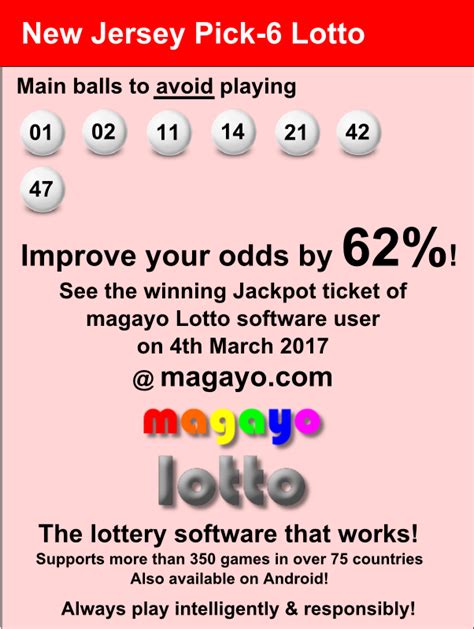 Lottery Tips for USA New Jersey Pick-6 Lotto