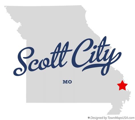 Map of Scott City, MO, Missouri