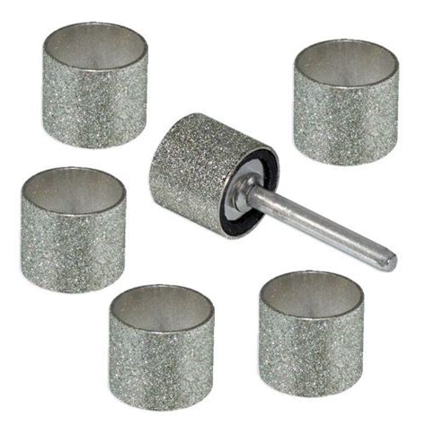 6pc 1/2" Diamond Sanding Drums - Fits Dremel - Glass Tile Stone - Power Rotary Tool Accessories ...