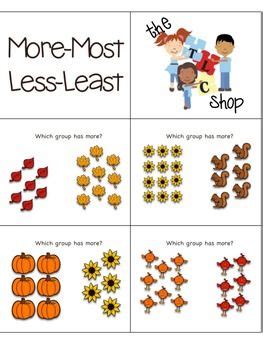 FREE! More-Most Less-Least Printable Cards | Free kindergarten ...