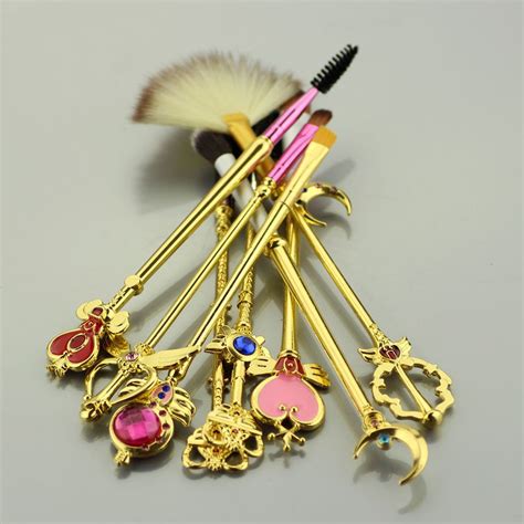 SAILOR MOON INSPIRED MAKEUP BRUSHES 8PCS...NEEEEED Wand Makeup Brushes, Unicorn Makeup Brushes ...