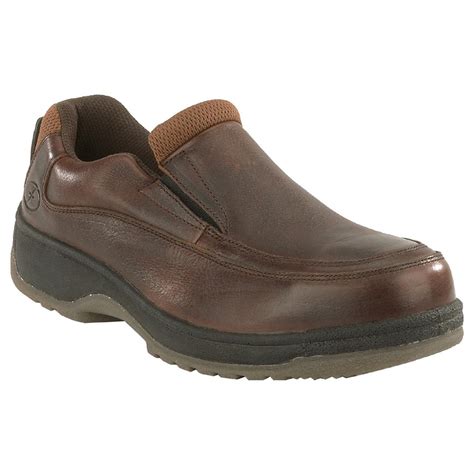 Men's Florsheim® Steel Toe Eurocasual Slip - Ons, Dark Brown - 107518, Casual Shoes at Sportsman ...