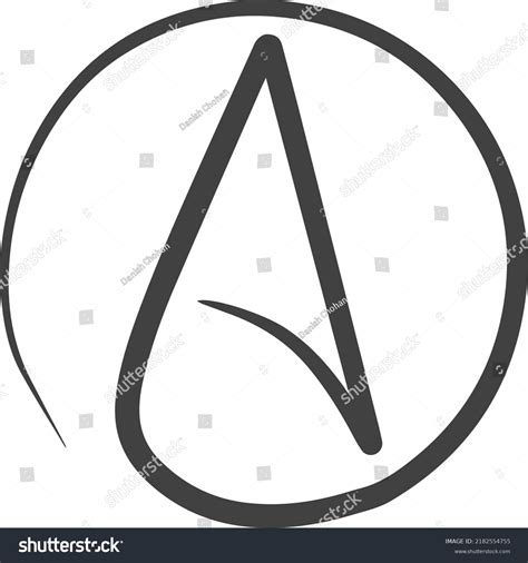 Atheism Sign Vector Religious Symbol Stock Vector (Royalty Free) 2182554755 | Shutterstock