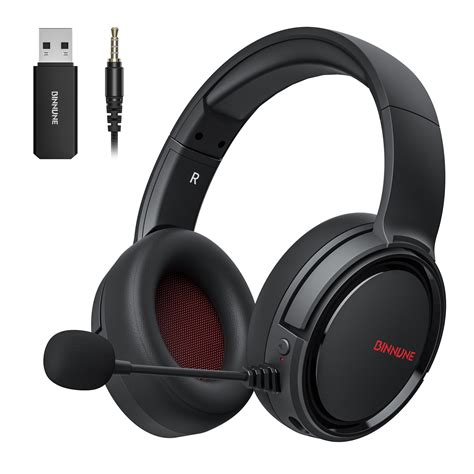 BINNUNE Bluetooth 2.4G Wireless Gaming Headset with Noise Cancelling ...