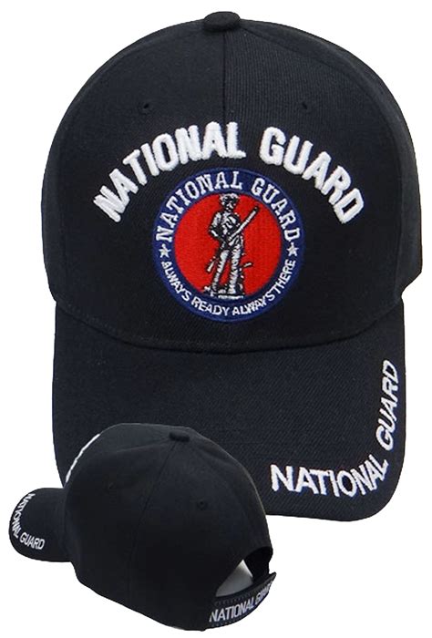 National Guard Baseball Cap Black Hat with Logo/ Emblem Adjustable, Embroidered for Men or Women ...