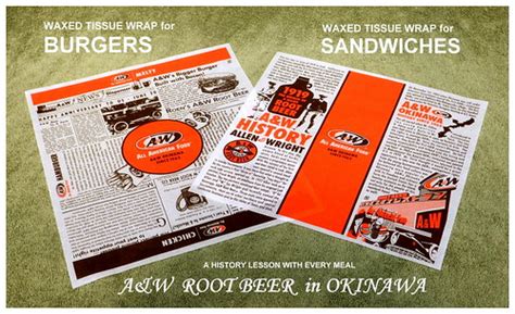 OKINAWA A&W PAPER WRAPS FOR ALL BURGERS & SANDWICHES | Flickr