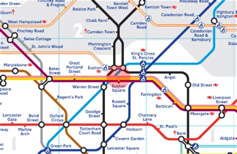 Euston Square station map - London Underground Tube