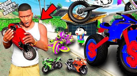 GTA 5 : Franklin Collecting World's Smallest To Biggest Bike in GTA 5 ...