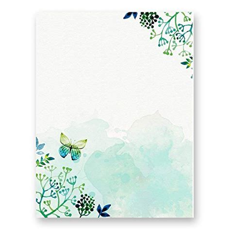 100 Stationery Paper - Cute Floral Designs For Writing Letters, Notes, And Invitations - Perfect ...